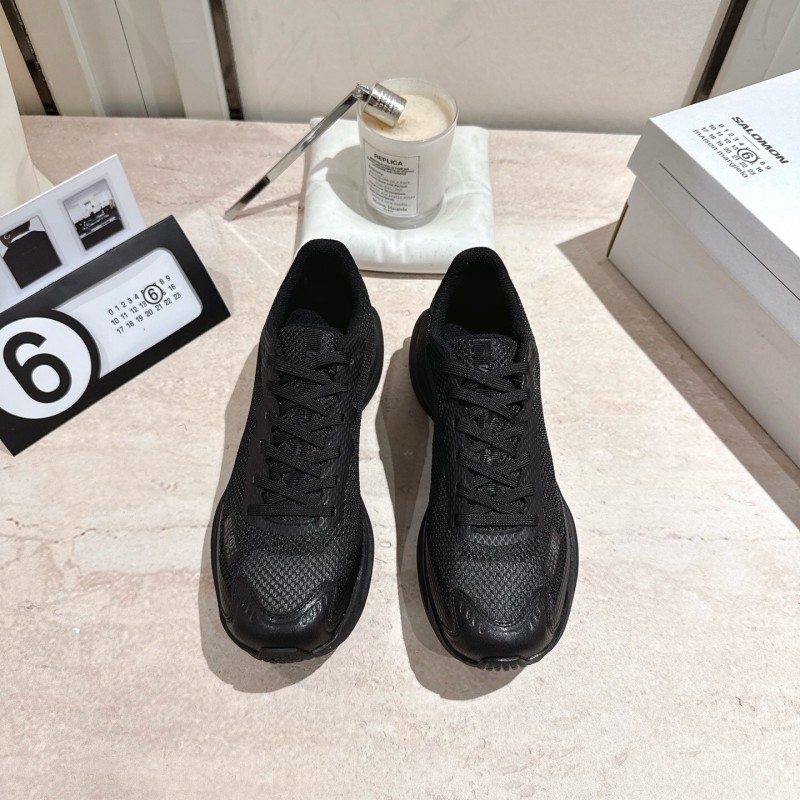 2025 Unisex MM6 Maison Margiela Black Polyester Polyurethane Rubber Road Running Shoes Spectur 2 KFY00330