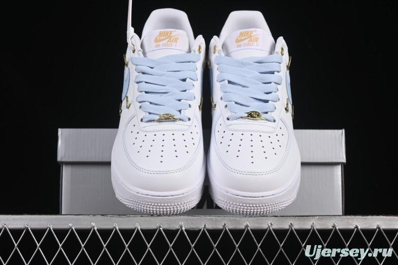 Nike Air Force 1 '07 Low Custom 2D Theme Four Hook Sky Blue Casual Sneakers - ZH0316-084
