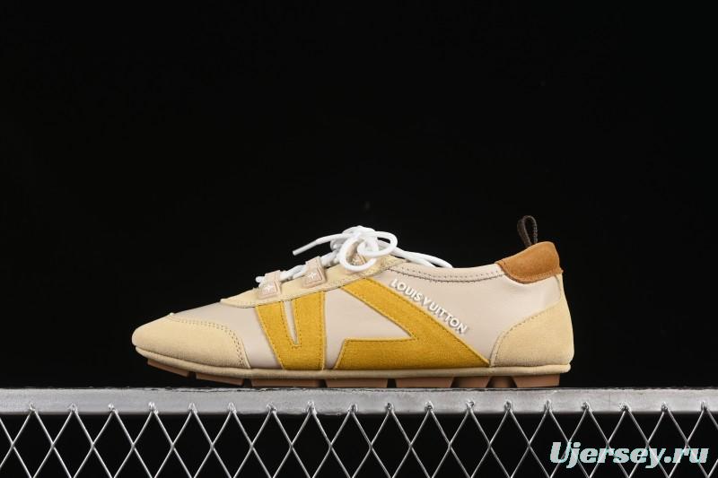 Louis Vuitton Sneakerina Round Toe Lace-Up Ballet Style Flat Training Shoes