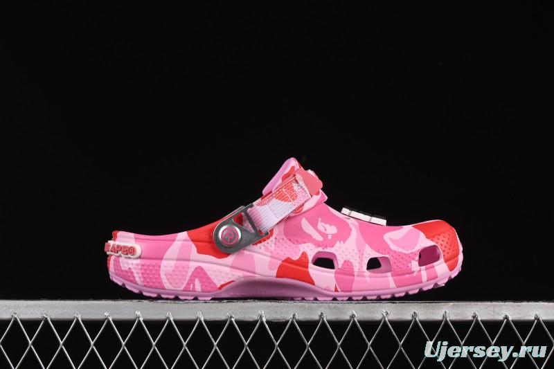 Bape x Crocs Classic Clog Camo Print Comfortable Versatile Clogs - B.D4