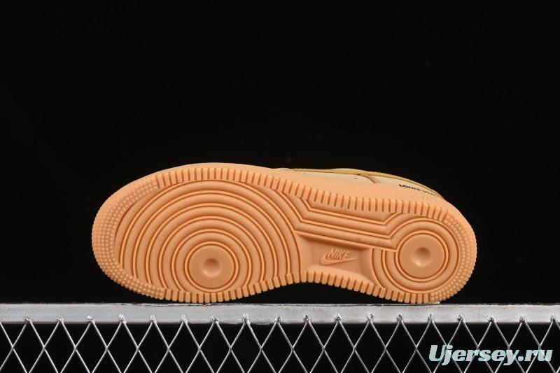 Louis Vuitton x Nike Air Force 1 '07 Low Casual Sneakers with Monogram Print in Wheat - CJ9179-200