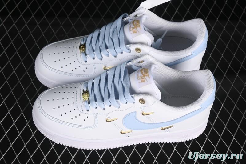 Nike Air Force 1 '07 Low Custom 2D Theme Four Hook Sky Blue Casual Sneakers - ZH0316-084