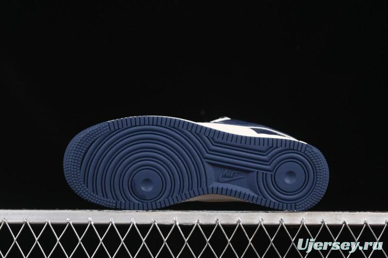 Nike Air Force 1'07 Low North Face Collaboration Dark Blue Sole Casual Sneakers - ZH2598-318