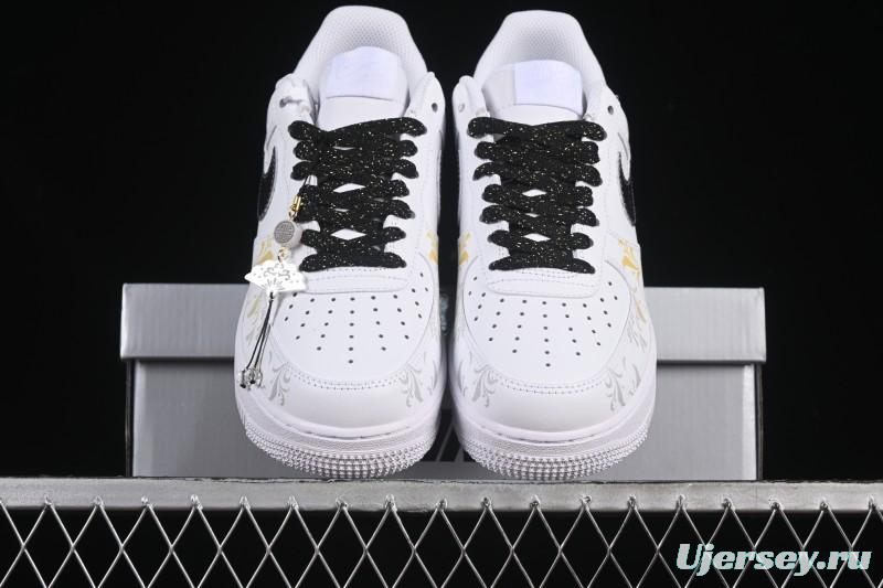 Nike Air Force 1'07 Low East Fence Drunk Chinese Style Gradient Yellow Low-Top Casual Sneakers - ZH0316-082