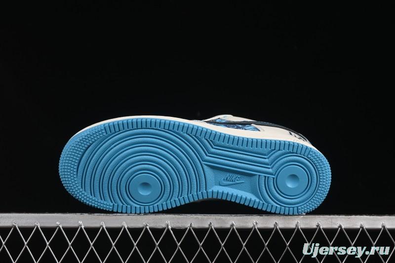 Nike Air Force 1 '07 Low Dior Collaboration Stone Blue Low-Top Casual Sneakers - KK1988-088