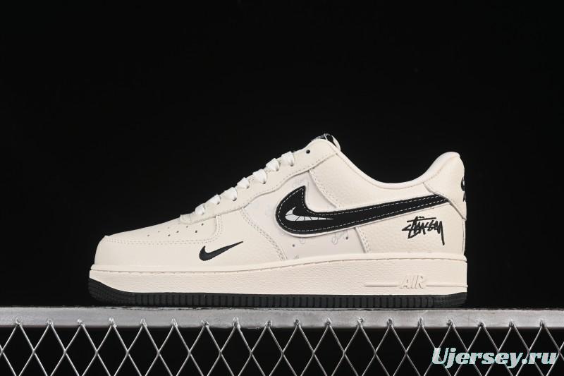 Nike Air Force 1 '07 Low Stussy Collaboration White Gray Casual Sneakers - KK1988-093