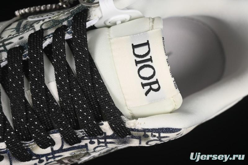 Nike Air Force 1 '07 Low Dior Collaboration Gray Floral Low-Top Casual Sneakers - DF0188-064