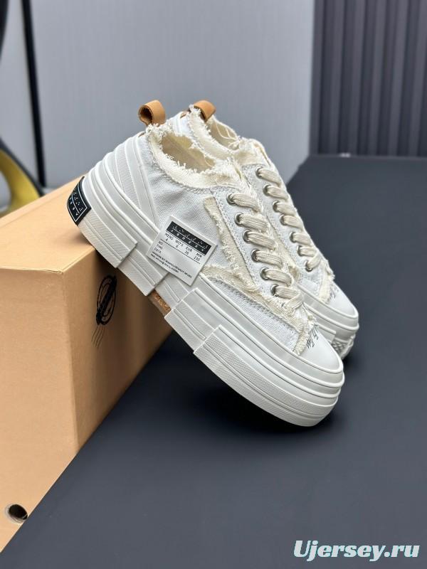 2025 Unisex XVESSEL White Canvas Plimsolls Vulcanized LY00360