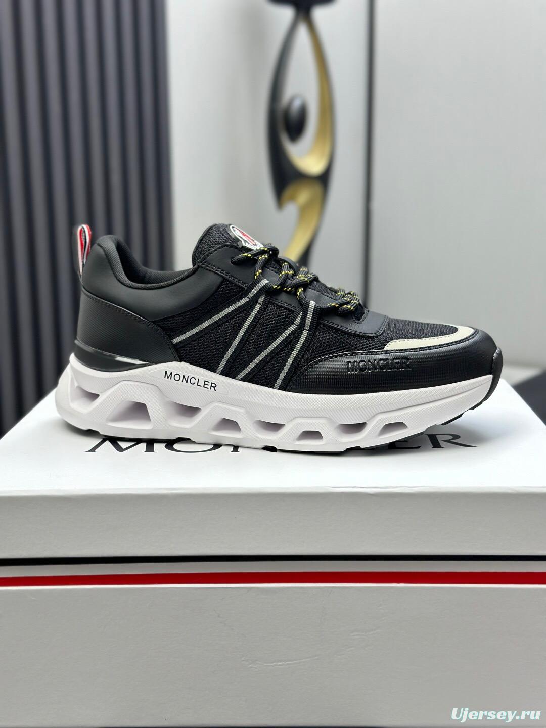 2025 Unisex Moncler Black Cordura Goretex Rubber Trailgrip GTX Trail Running Shoes KFY00390