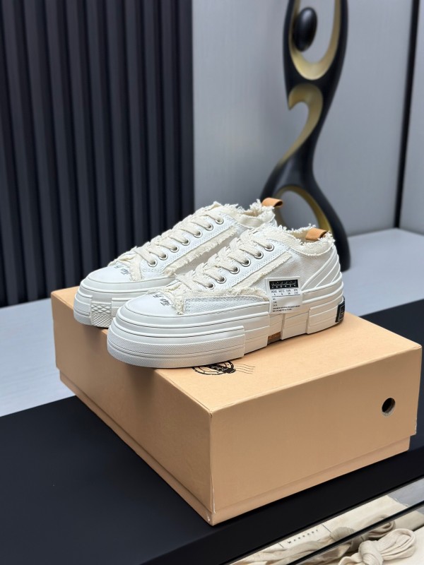 2025 Unisex XVESSEL White Canvas Plimsolls Vulcanized LY00360