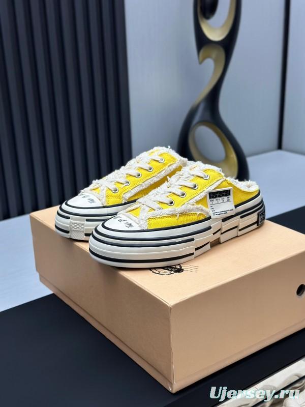 2025 Unisex XVESSEL Yellow White Canvas Plimsolls Vulcanized AS00240