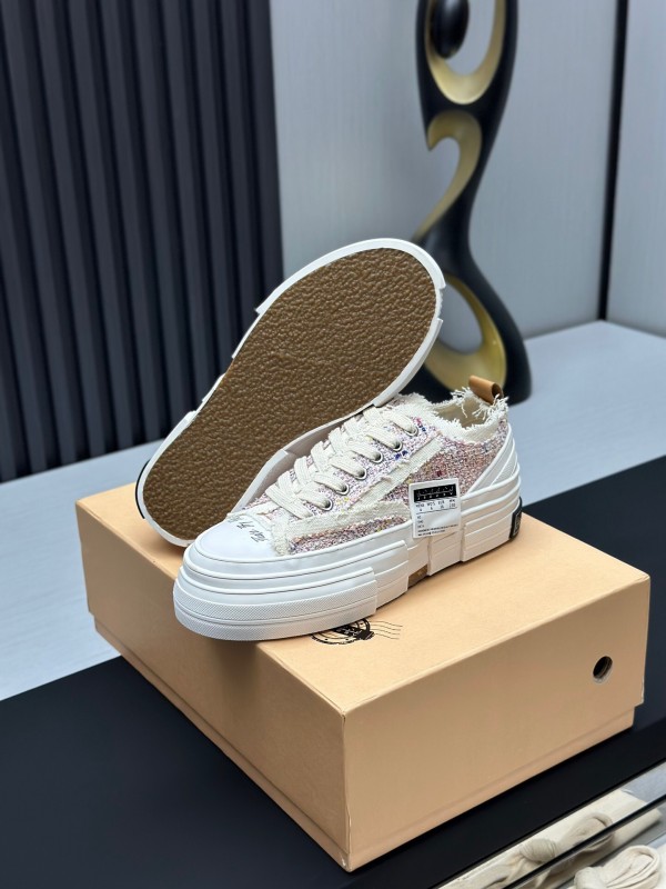2025 Unisex XVESSEL White Canvas Plimsolls Vulcanized AS00260