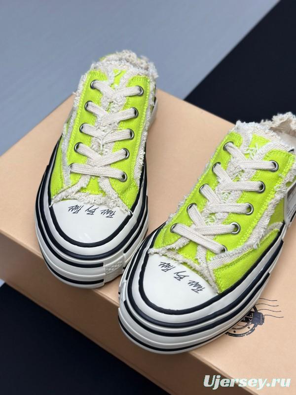 2025 Unisex XVESSEL Yellow White Canvas Plimsolls Vulcanized AS00240