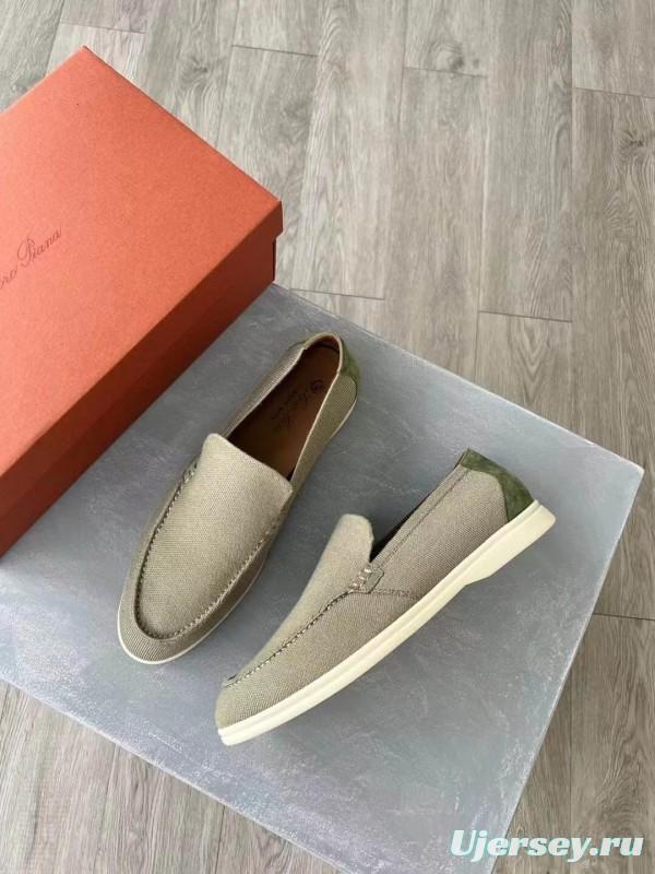 2025 Unisex Kiton Brown Wool Blend Loafers AS00280