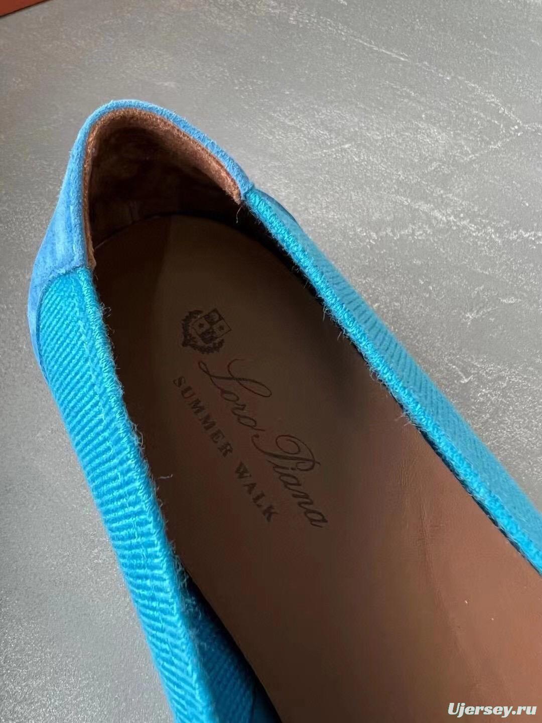 2025 Unisex Le Parmentier Blue Wool Blend Loafers AS00280