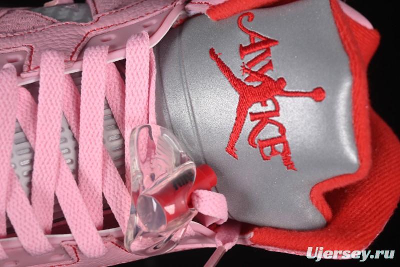 Awake NY Air Jordan 5 Retro Sneakers with Arctic Pink Colorway and Awake NY Logo Mesh - DV4982-600