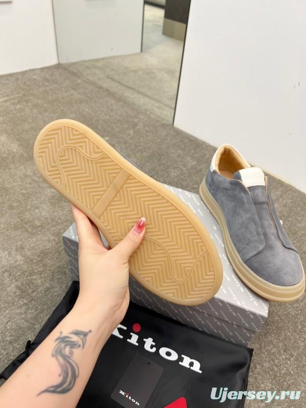 Kiton Men's Four Seasons Classic Casual Slip-On Loafer - AS00320