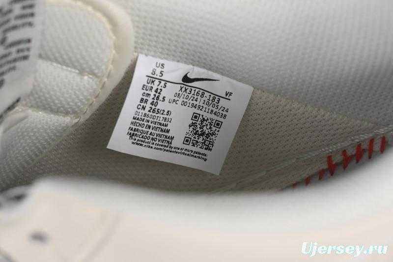 Nike Air Force 1'07 Low Casual Sneakers with Triple Black Swoosh - XX3168-183