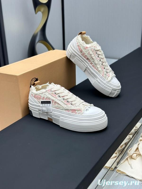 2025 Unisex XVESSEL White Canvas Plimsolls Distressed Design AS00260