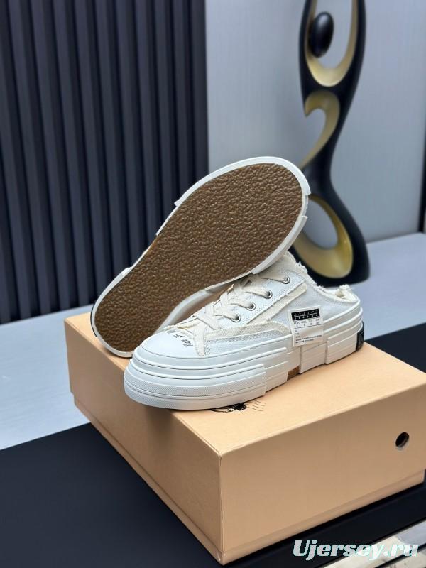 2025 Unisex XVESSEL White Canvas Plimsolls Vulcanized AS00240