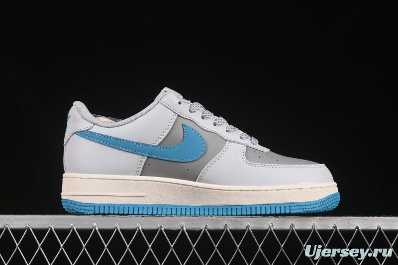 Nike Air Force 1 '07 Low LV Collaboration Gray Blue Sole Casual Sneakers - JJ2508-704