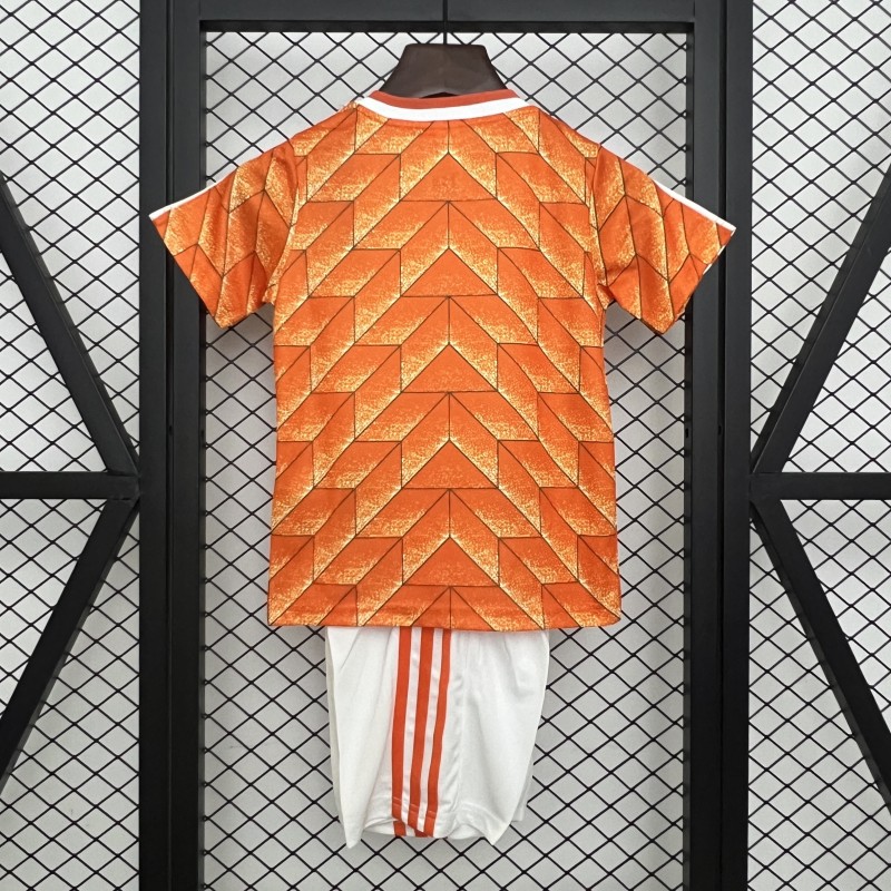 Retro 1988 Kids Netherlands Home Size 16-28 Jersey