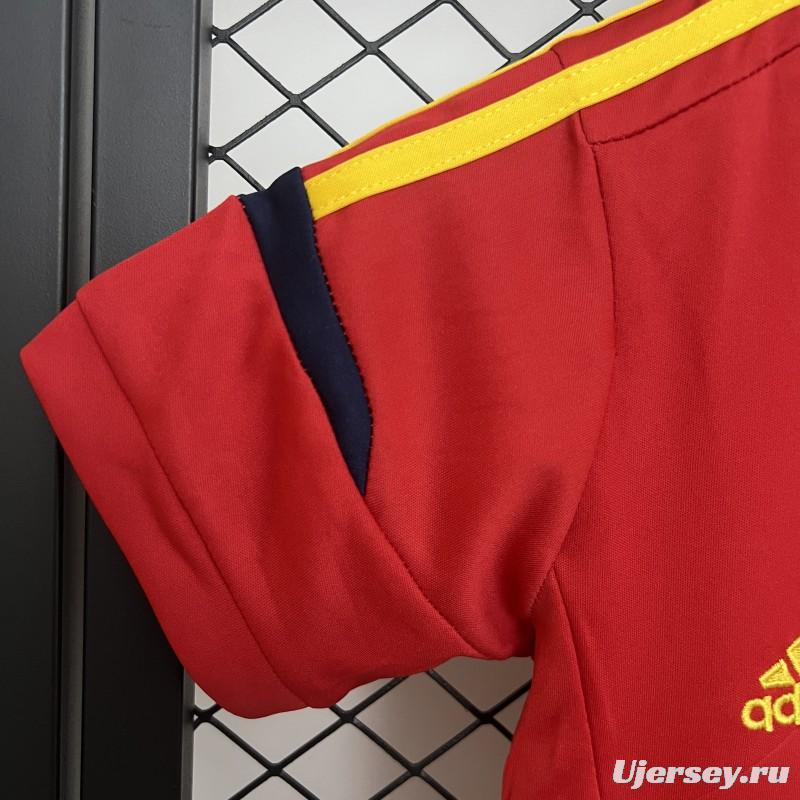 Retro 2012 Kids Spain Home Size 16-28 Jersey