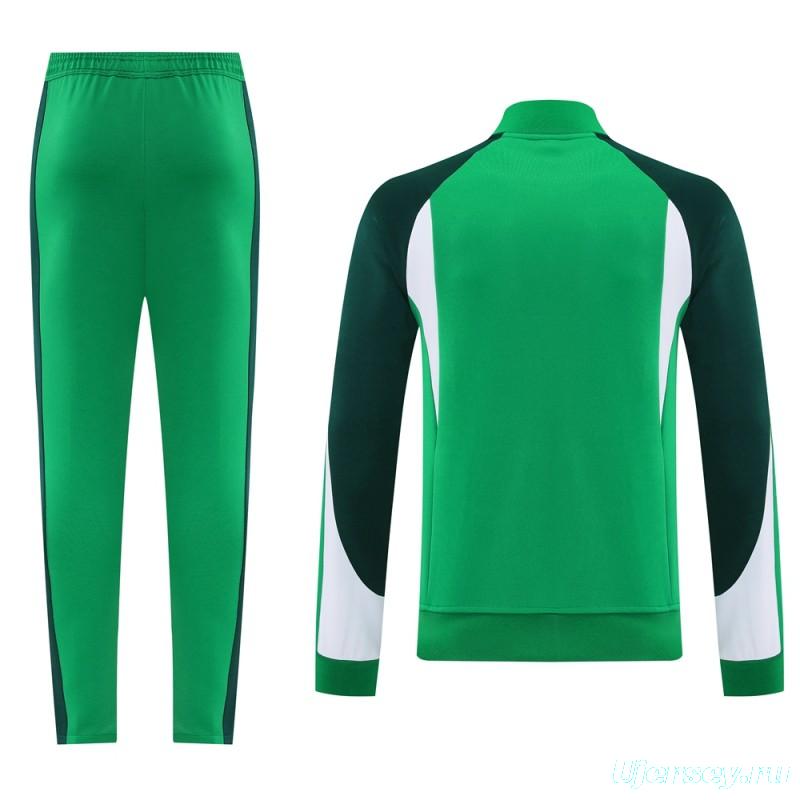 2025 NIKE Green Full Zipper Jacket +Long Pants