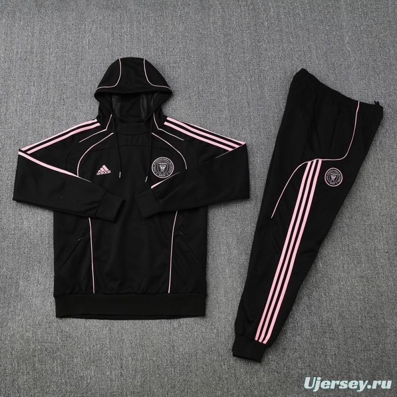 2025 Inter Miami Black Full Hoodie Zipper Jacket +Long Pants