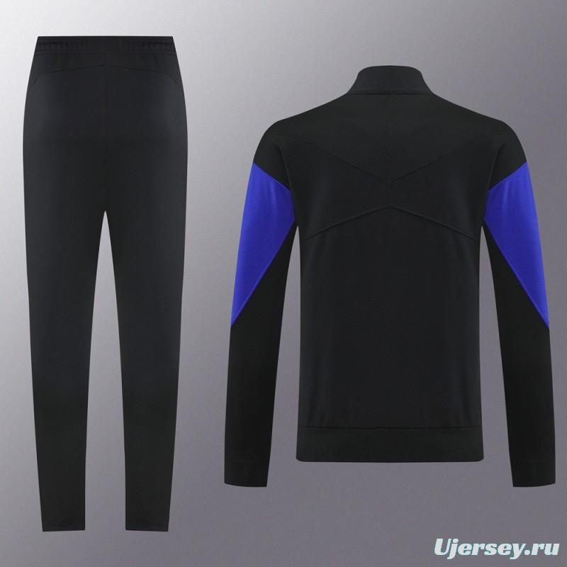 25/26 Barcelona Black/Blue Full Zipper Jacket +Long Pants