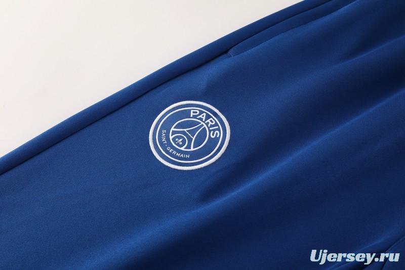25/26 PSG Blue Full Hoodie Zipper Jacket +Long Pants
