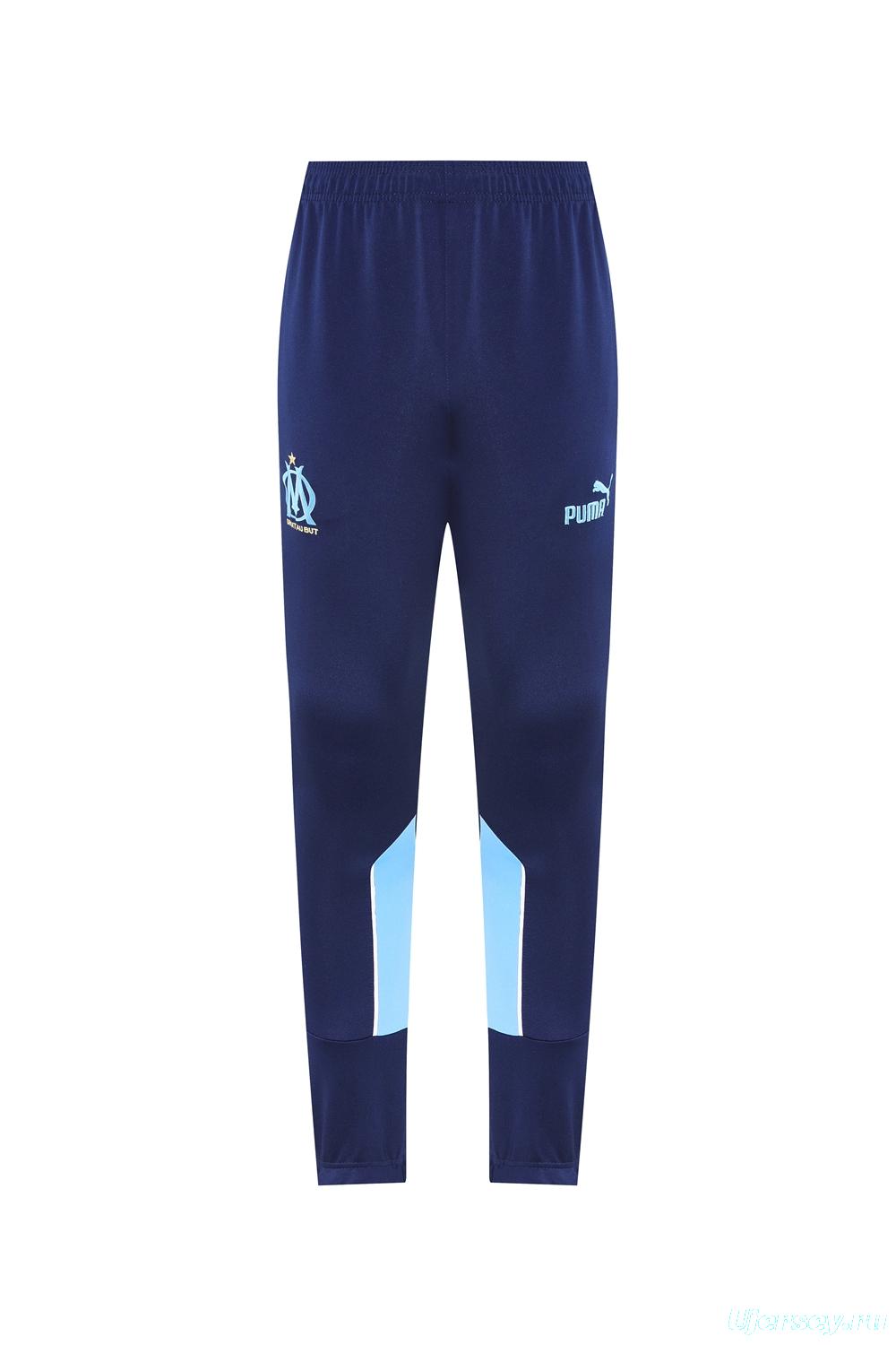 25/26 Olympique Marseille Blue/Navy Full Zipper Jacket +Long Pants