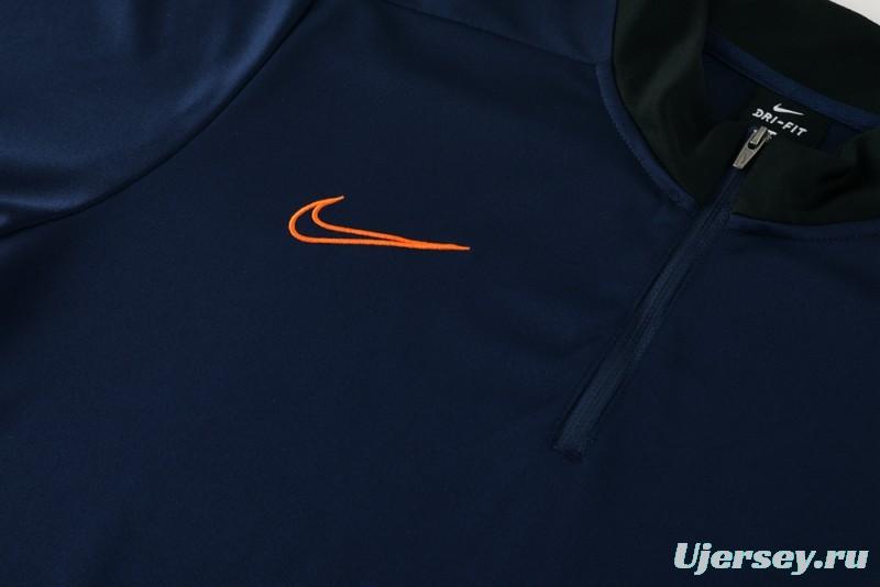 2025 Nike Navy Full Hoodie Zipper Jacket +Long Pants