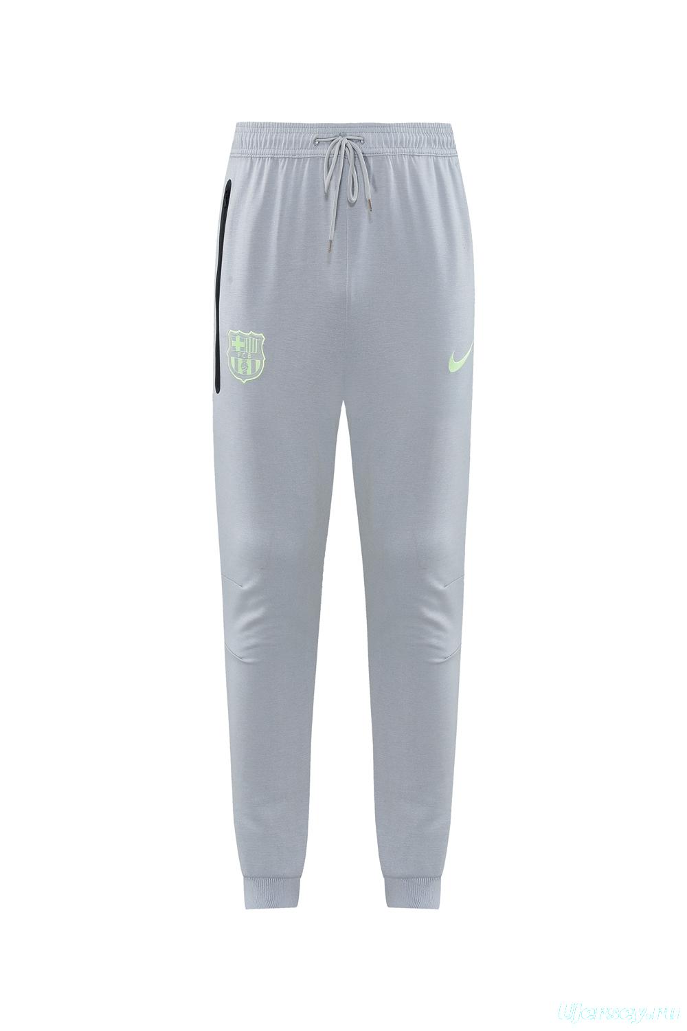 25/26 Barcelona Grey Full Zipper Hoodie Jacket +Long Pants