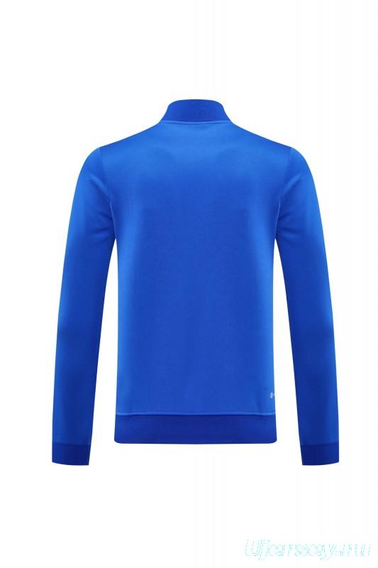 2025 Adidas Blue/Navy Full Zipper Jacket +Long Pants