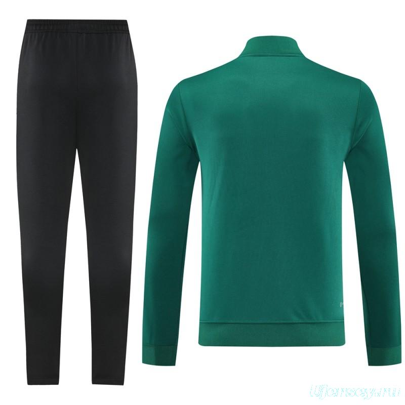 2025 Adidas Green/Black Full Zipper Jacket +Long Pants