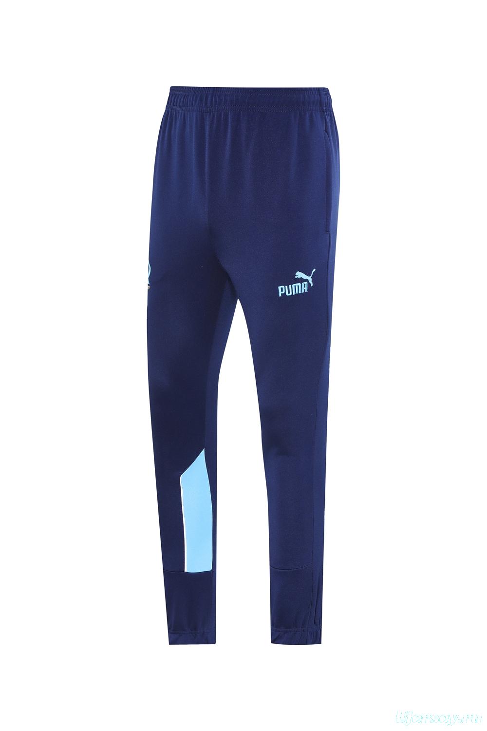 25/26 Olympique Marseille Blue/Navy Full Zipper Jacket +Long Pants