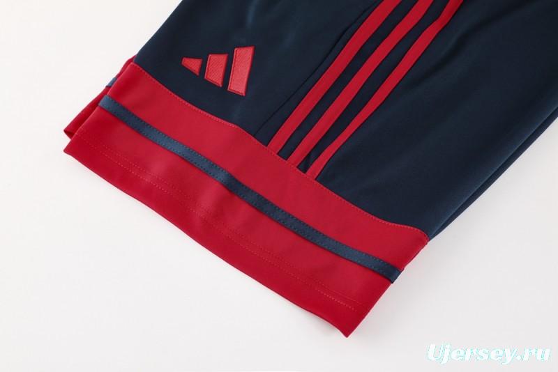 2025 Adidas Black/Red Short Sleeve Jersey+Shorts
