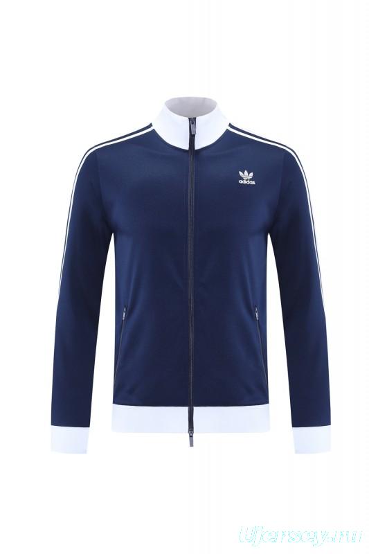2025 Adidas Original Navy Full Hoodie Zipper Jacket +Long Pants