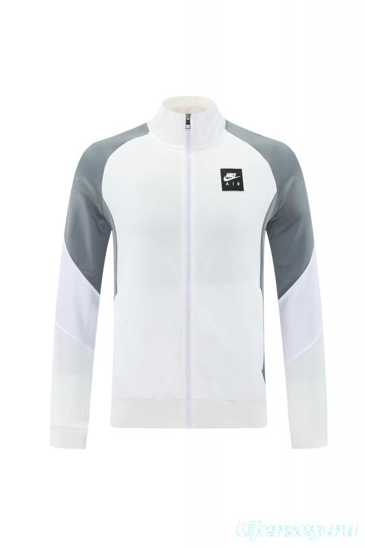 2025 NIKE WHITE/Grey Full Zipper Jacket +Long Pants
