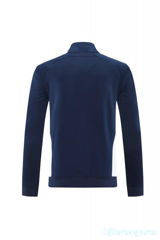 25/26 Real Madrid Navy/White Full Zipper Jacket +Long Pants