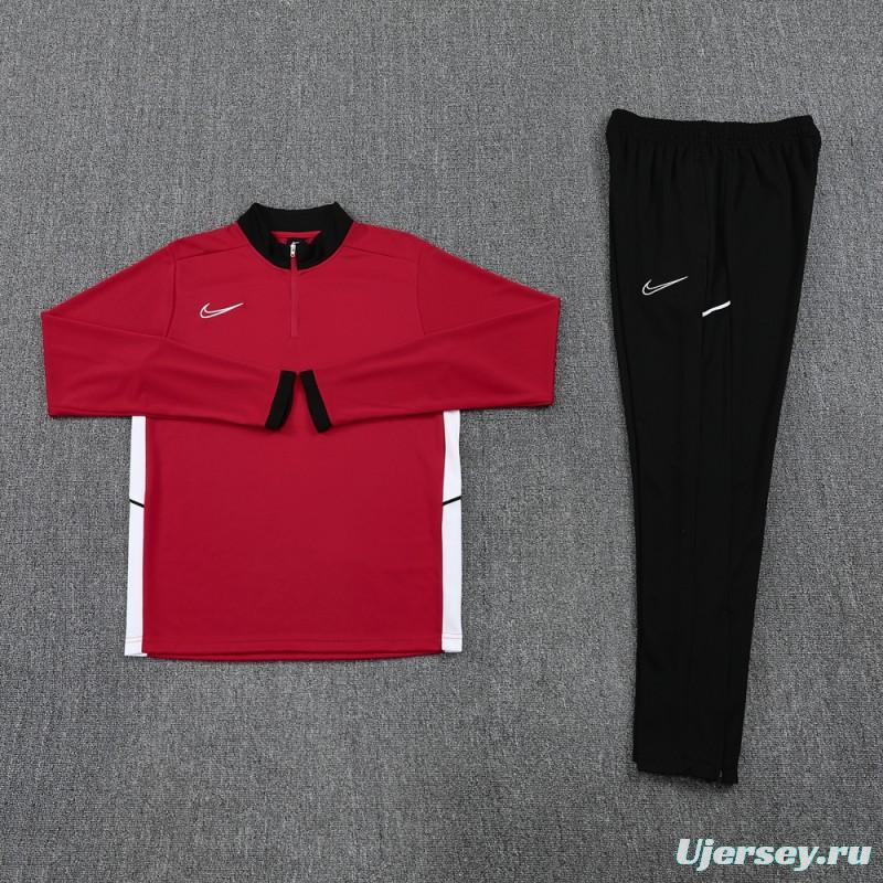 2025 Nike Red Full Hoodie Zipper Jacket +Long Pants