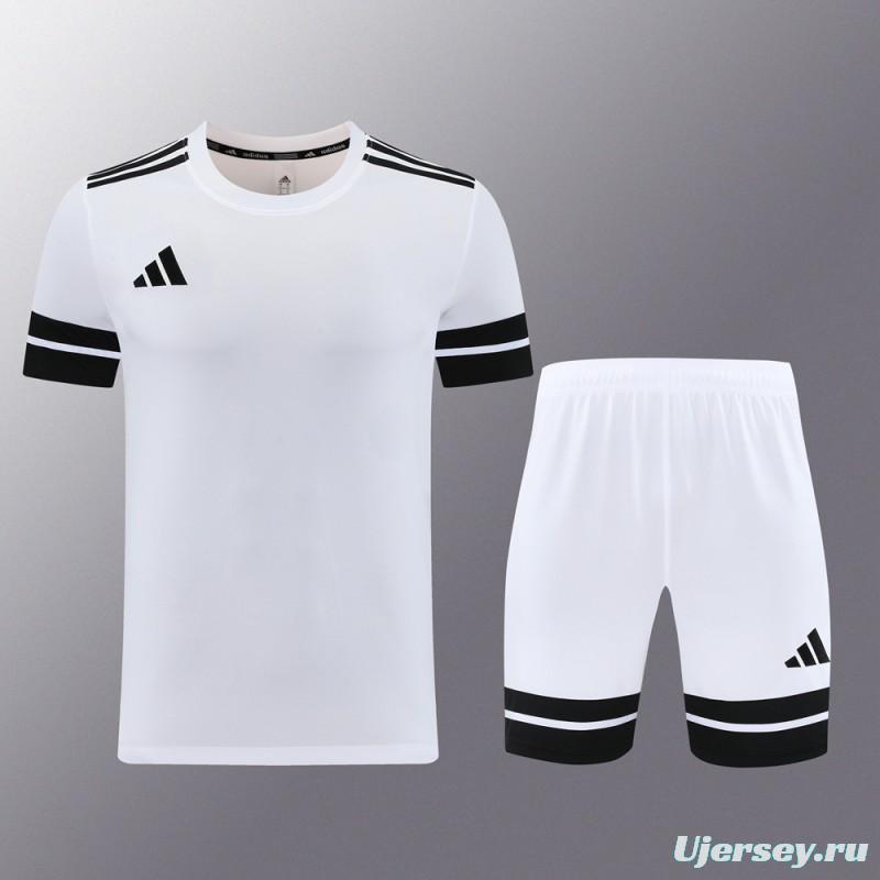2025 Adidas White Short Sleeve Jersey+Shorts