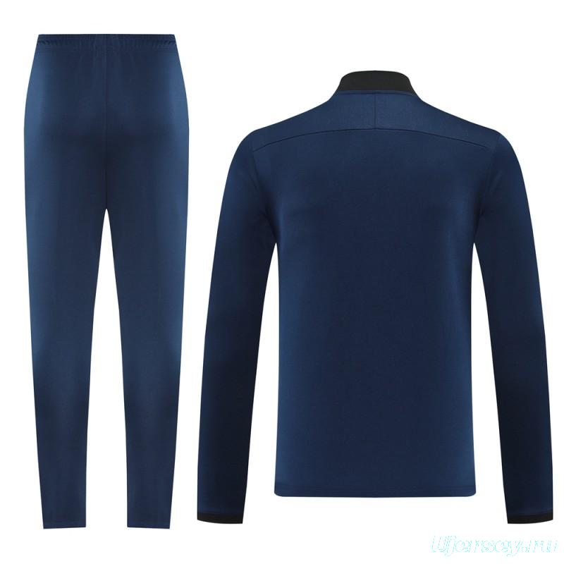 2025 Nike Navy Full Hoodie Zipper Jacket +Long Pants