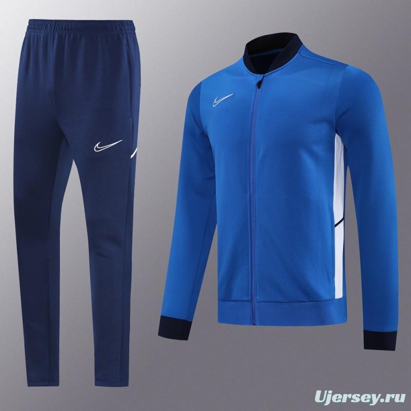 2025 Nike Blue Full Hoodie Zipper Jacket +Long Pants