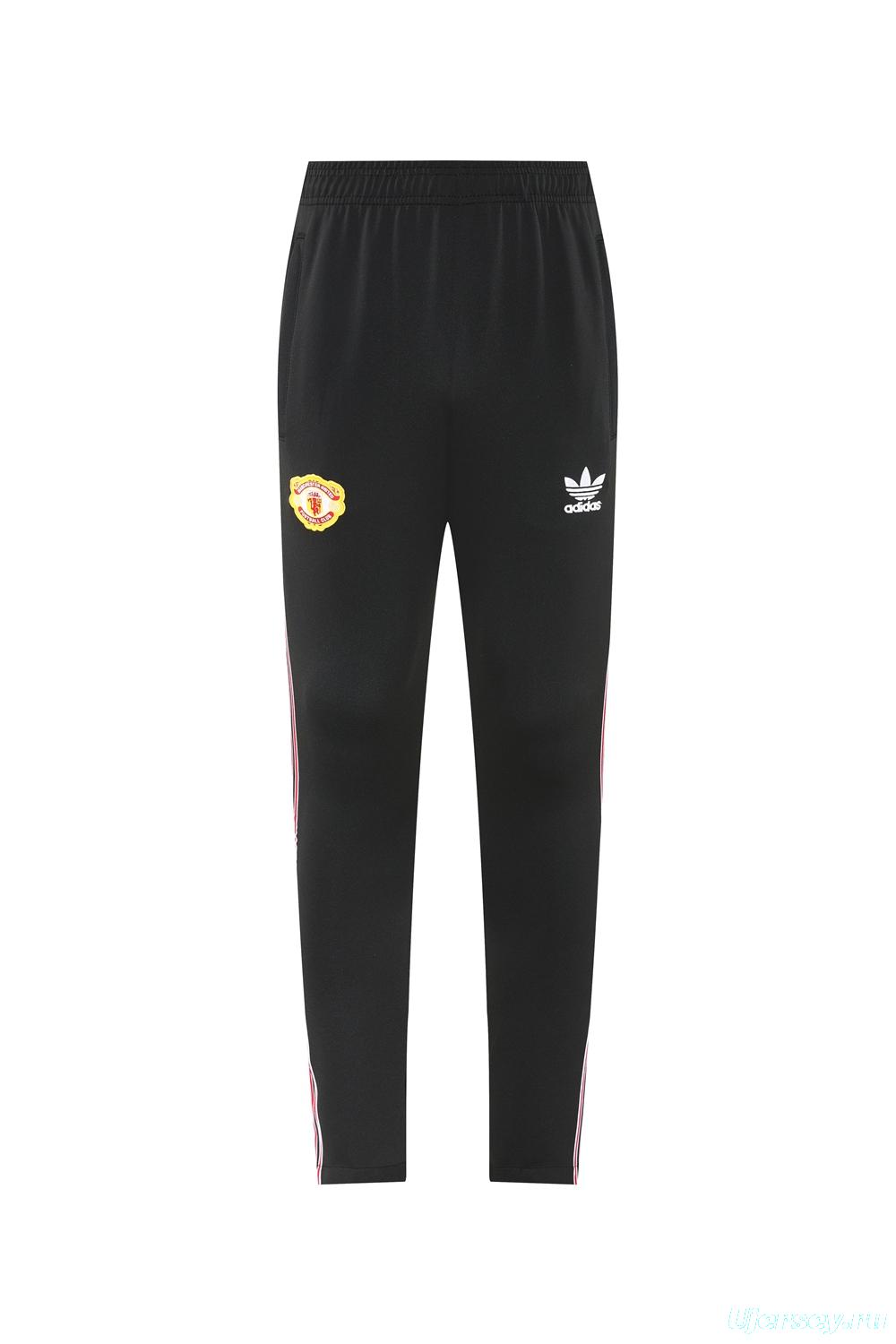 25/26 Manchester United Red/Black Full Zipper Jacket +Long Pants