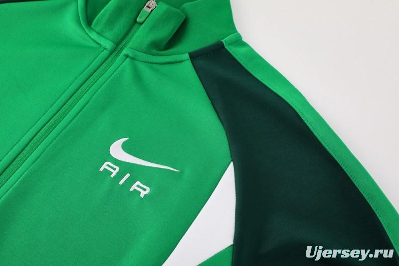 2025 NIKE Green Full Zipper Jacket +Long Pants