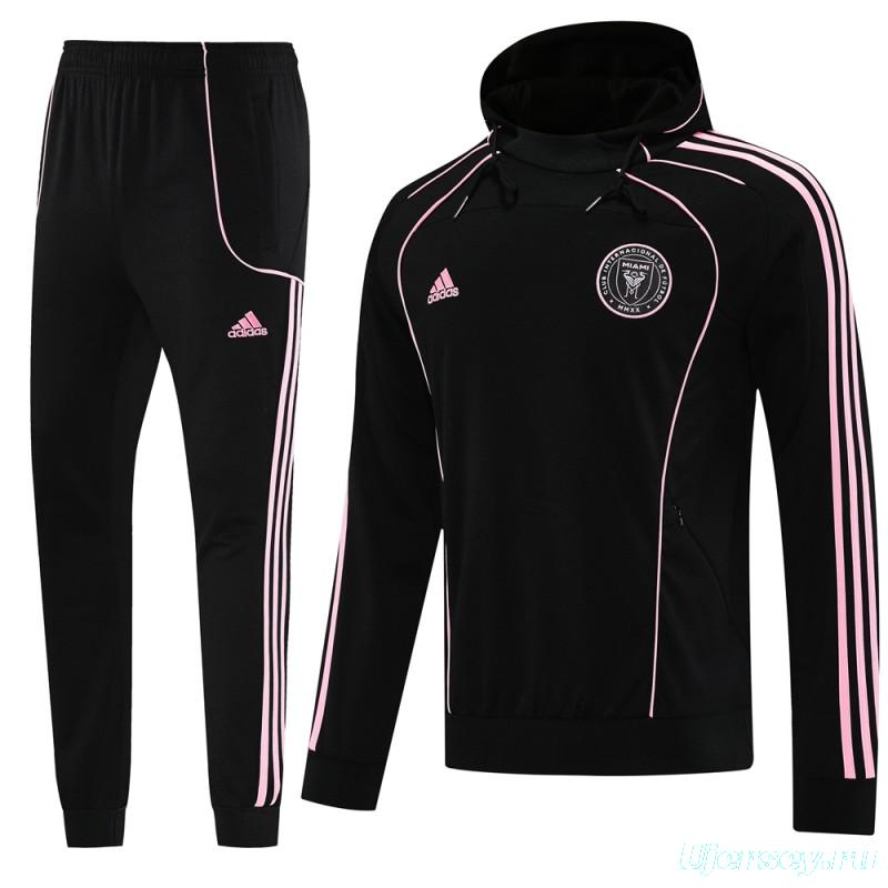 2025 Inter Miami Black Full Hoodie Zipper Jacket +Long Pants