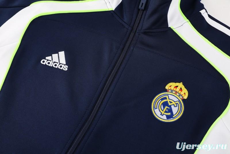 25/26 Real Madrid Navy/White Full Zipper Jacket +Long Pants