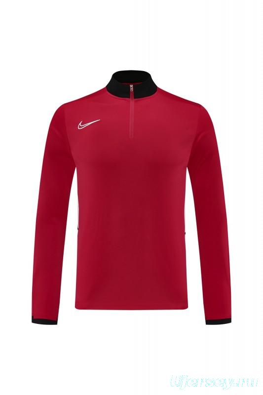 2025 Nike Red Full Hoodie Zipper Jacket +Long Pants